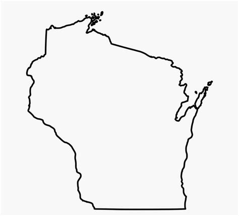 Free Wisconsin Outline Map | Blank Map Of Wisconsin In 2023