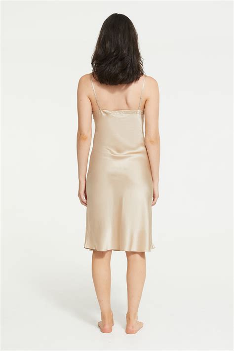 Ginia Silk Midi Slip In Mink 100 19mm Silk Grade 6a Ginia Us