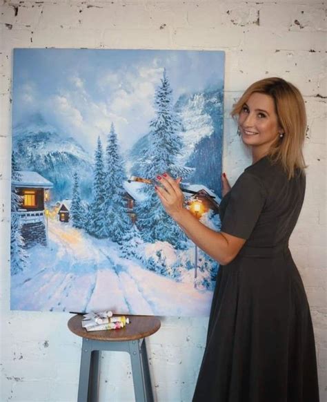 Olya Bazanova Landscape Art Painting Winter Painting Art