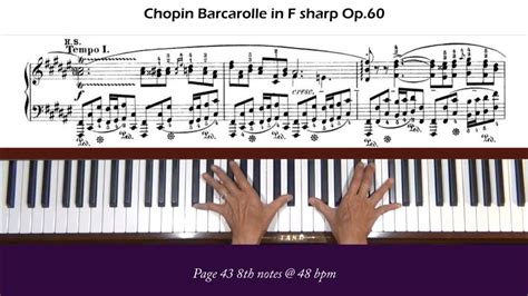 Chopin Barcarolle In F Sharp Major Op 60 Piano Tutorial Part 3 Youtube