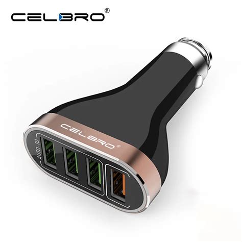 Multiple USB Car Charger Quick Charge 3 0 QC 3 0 Metal 4 Ports Car USB