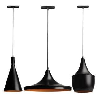 Kit 3 Pendentes Luminária Tom Dixon Preto E Cobre Alumínio LCG ELETRO