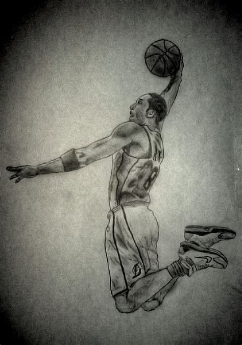 How To Draw Kobe Bryant Dunking