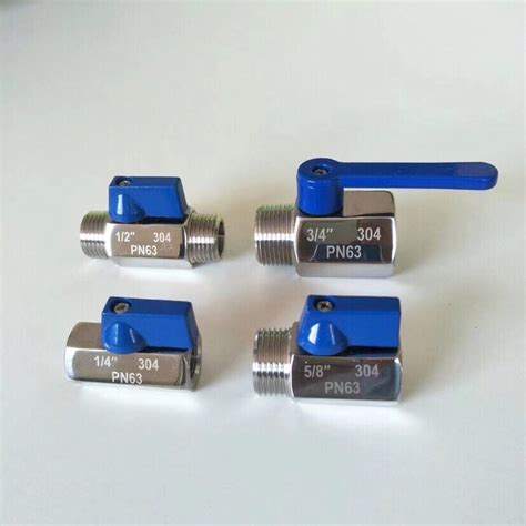 sus mini ball valve   female  male thread ends mini