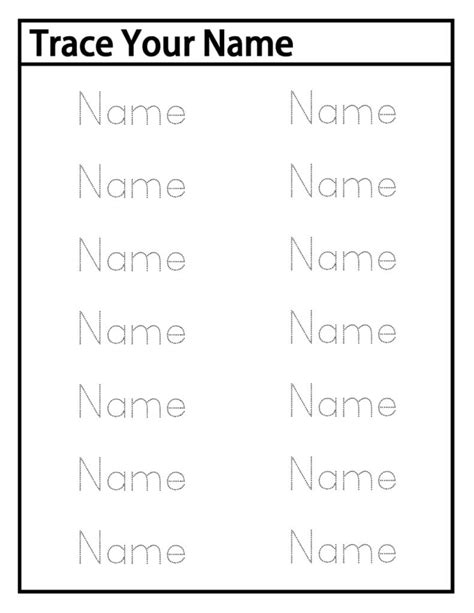 Printable Preschool Tracing Worksheets Name Tracing