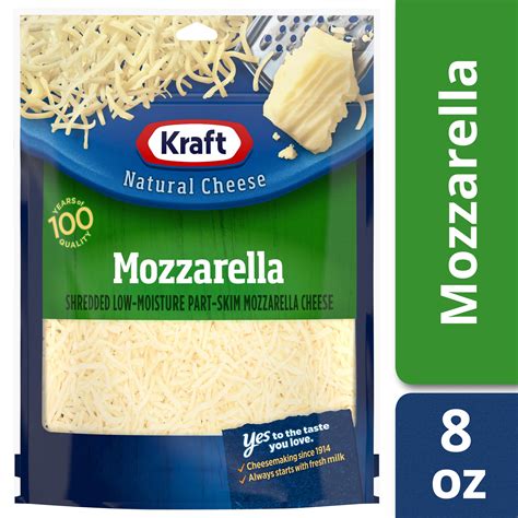 Kraft Mozzarella Shredded Cheese, 8 oz Bag - Walmart.com - Walmart.com