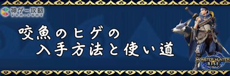 【モンハンライズ】咬魚のヒゲの入手方法と使い道【モンハンライズ】 神ゲー攻略