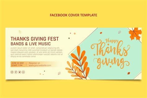 Free Vector | Thanksgiving facebook cover