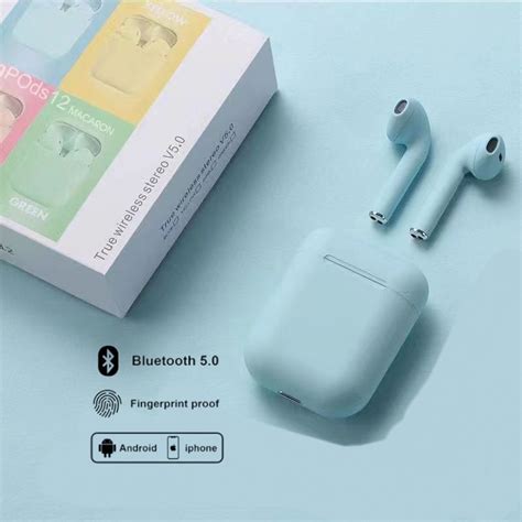 Jual HEADSET BLUETOOTH INPODS WIRELESS I12 MACARON EARPHONE TWS