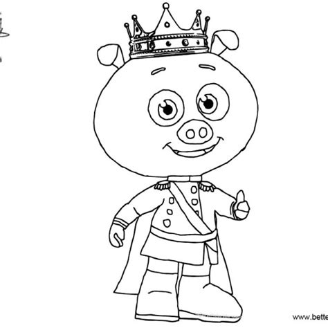 Super Why Coloring Pages Woofster Black and White - Free Printable ...