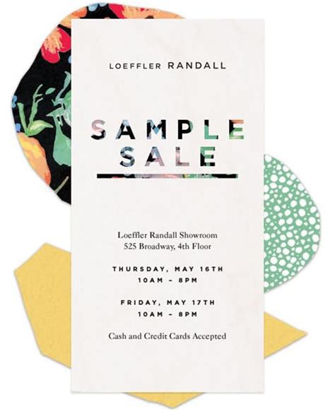 Sample Sale Sample Sale Flyer, Sample Sale Poster, Sample Sale Email ...