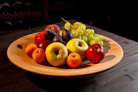 Vassoio In Legno Chiaro Con Frutta Fruit Food Apple