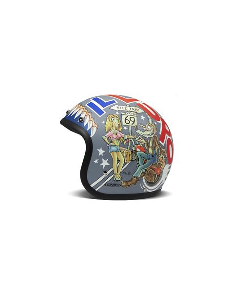 Casco Dmd Jet Vintage Wolf Cascos Jet Accesorios Para Motos Custom