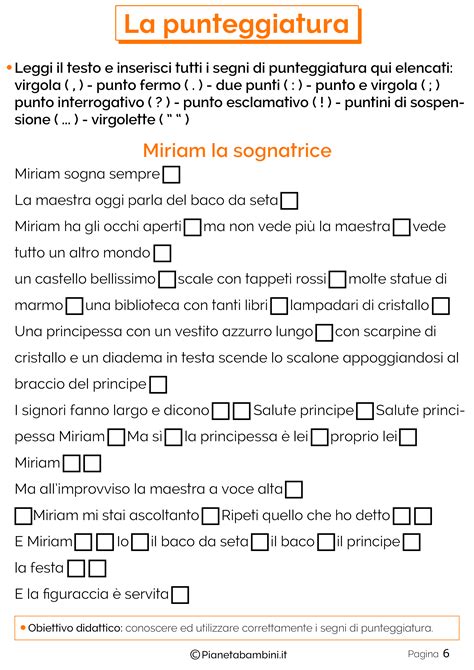 La Punteggiatura Esercizi Per La Scuola Primaria PianetaBambini It