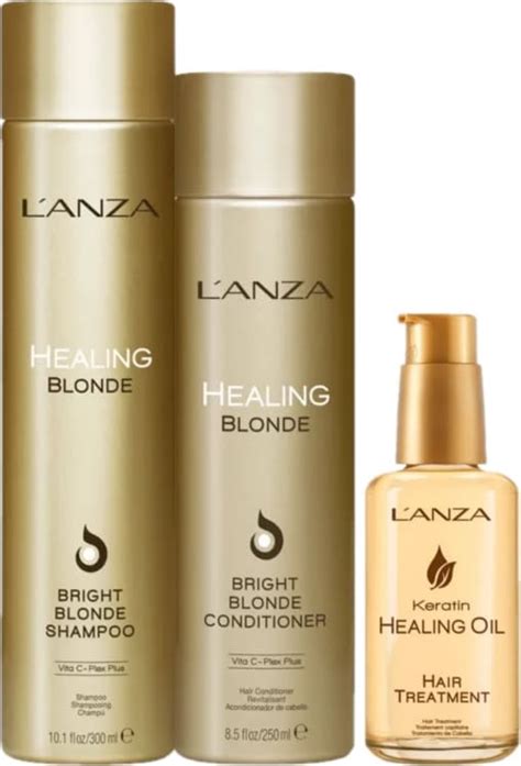 Kit L Anza Healing Blonde Duo Keratin Oil Produtos