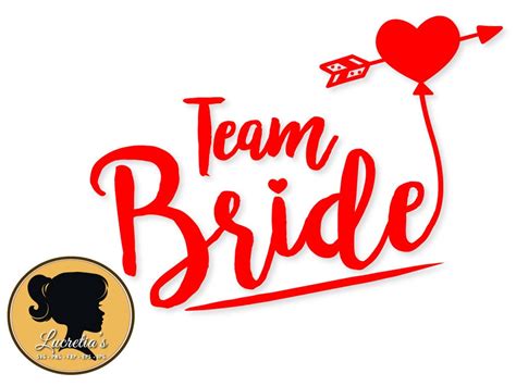 Team Bride Svg Team Bride Silhouette Heart Team Bride Romantic