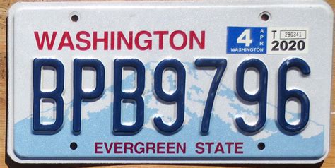 2020 Washington Vg Automobile License Plate Store Collectible