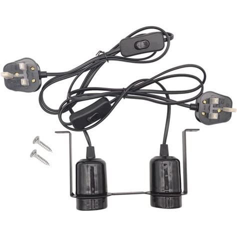 Support De Lampe Chauffante Pour Reptile Double Connecteur En