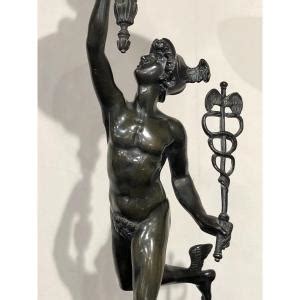 Proantic Th Century Bronze Mercury After Jean De Bologne