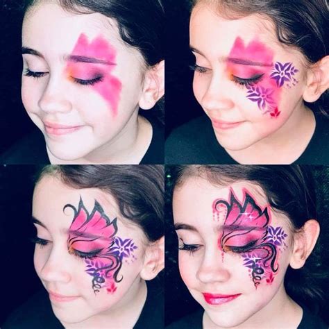 Half Butterfly Carnival Face Paint Halloween Face Makeup Butterfly