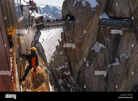 Aiguille Du Midi Cable Car Panoramic Mont Blanc Gondola Chamonix