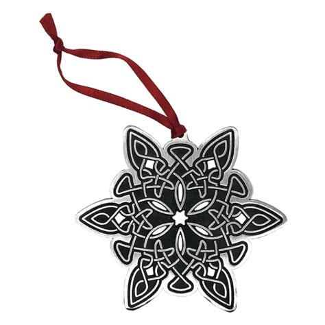 Celtic Knot Snowflake Ornament For A Highland Holiday Tree