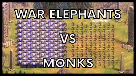 Age Of Empires Ii Elite War Elephants Vs Monks Youtube