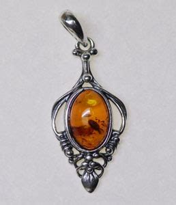 Pendentif Style Ancien Pendentifs Bijou Ambre Et Argent