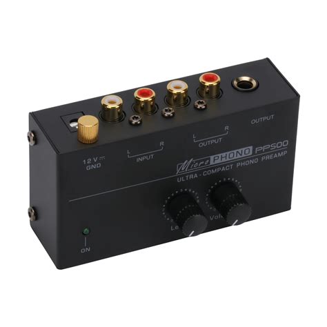 PREAMPLIFICADOR Phono Ultracompacto Con Controles De Nivel Y Volumen