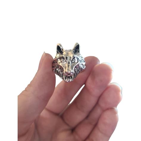 Unique wolf ring. Made of iron alloy, size 13. Only... - Depop