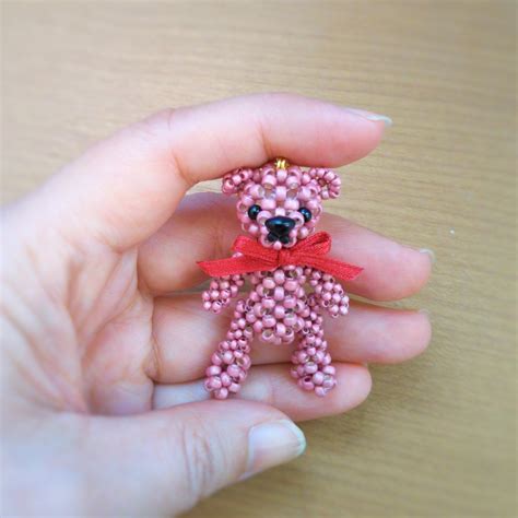 Beaded Teddy Bear Barnard Beading Pattern 3d Bead Tutorial Pdf Etsy