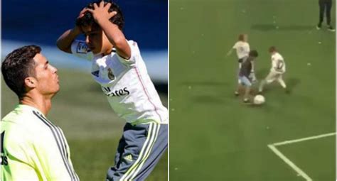 Cristiano Ronaldo Mira La Genial Jugada De Su Hijo Que Termin En Gol