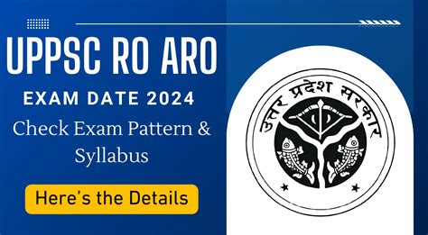 UPPSC RO ARO Exam Date 2024 Check Exam Pattern Syllabus