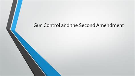 Gun Control And The Second Amendment Youtube