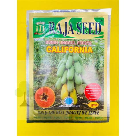 Jual Benih Unggul Pepaya CALIFORNIA Dari Raja Seed Kemasan 1gram