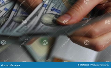 Hands Counting Us Dollar Bills Or Paying In Cash Concept Of Investment