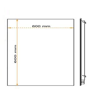 Radiateur électrique plat panneau rayonnant en verre 60x60 cm 400W