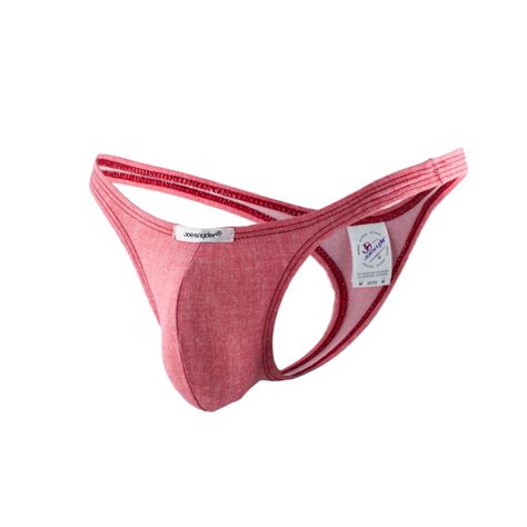 Joe Snyder Underwear Shining Thong Denim Red Js03 Mens Underwear