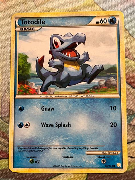 Pokemon Card Tcg Totodile Heartgold Soulsilver Common Ebay