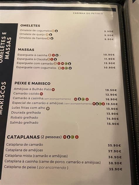 Menu At Casinha Do Petisco Restaurant Lagos