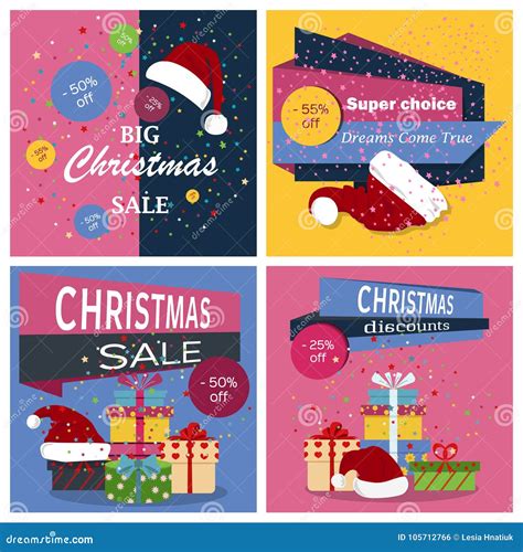 Christmas Sale Banner Advertising Background Holiday Discount Xmas