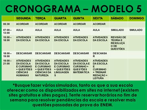 Resolvendo E Aprendendo Enem Monte Um Cronograma De Estudos Ideal