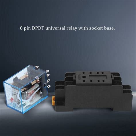 220 240V AC Coil DPDT Relay MY2NJ 8 Pin W Socket Base W2X63761 EBay