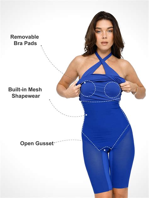 Shapewear Convertible Backless Halter Sculpting Midi Dress Popilush®