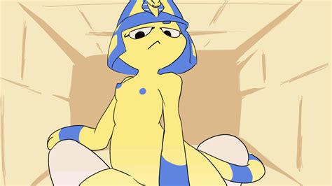 Rule 34 Ambiguous Gender Animal Crossing Animated Ankha Anthro Blue