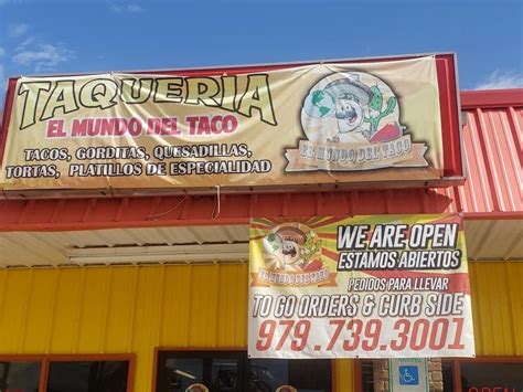 El Mundo Del Taco Bryan Tx 77803 Menu Reviews Hours And Contact