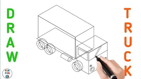 How to Draw a Big Truck | Easy Learn Drawing Step by Step | Fun Fin Tv