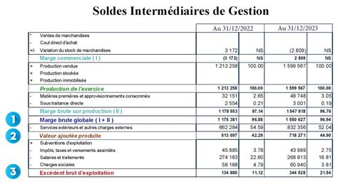 Comment interpréter le tableau des soldes intermédiaires de gestion