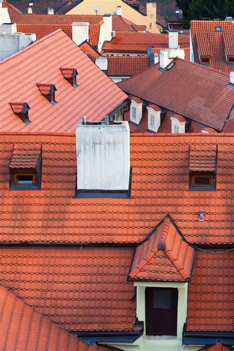 Belagt Med Tegel Tak Av Gamla Riga Fotografering för Bildbyråer Bild