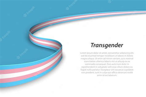 Premium Vector Waving Ribbon Or Banner With Transgender Pride Flag